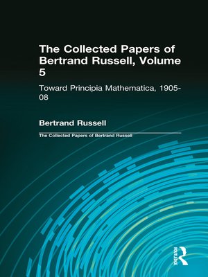 cover image of The Collected Papers of Bertrand Russell, Volume 5